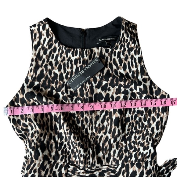 NWT Banana Republic Women’s Leopard Print Crop Wide Leg Sleeveless Jumpsuit, 2 - Picture 11 of 13